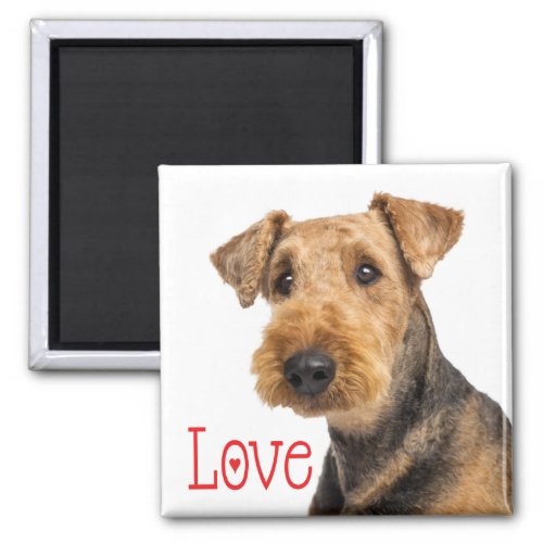 Cute Puppy Dog Mom Dog Lover Airedale Terrier Magnet