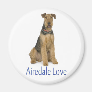 Cute Puppy Dog Mom Dog Lover Airedale Terrier Magnet
