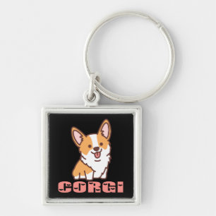Cute Puppy Dog Mom Gift Pembroke Corgi Keychain