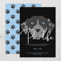 Cute puppy dog paw life party 