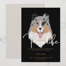 Cute puppy dog paw life party 