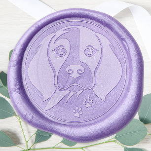 Cute Puppy Dog Paw Prints Pet Business Wax Seal Sticker
