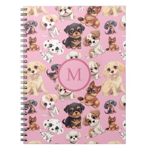 Cute Puppy Dog Pink Notebook