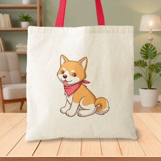 Cute Puppy Dog Shiba Inu Tote Bag