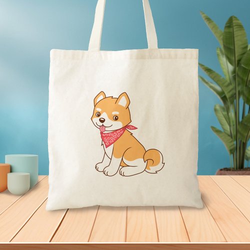 Cute Puppy Dog Shiba Inu Tote Bag