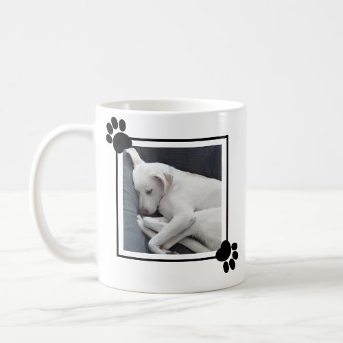 Cute Puppy Dog Single 1 Photo Name and Message     Coffee Mug