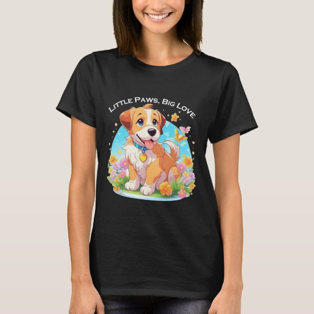 Cute Puppy Dog  T-Shirt (Front)