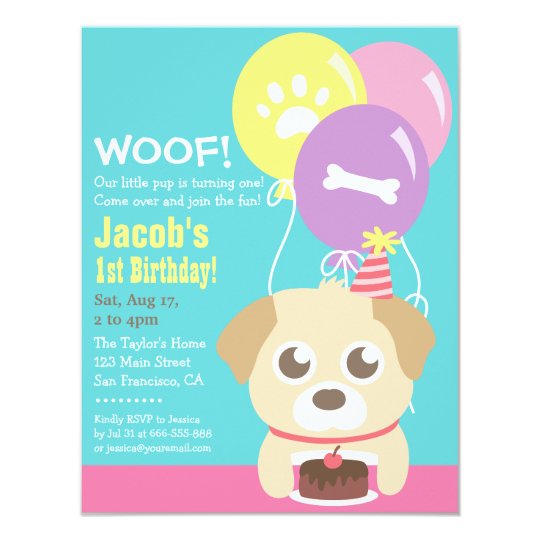 Dog Themed Birthday Party Invitations 9