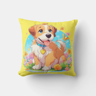 Cute Puppy Dog  Throw Pillow