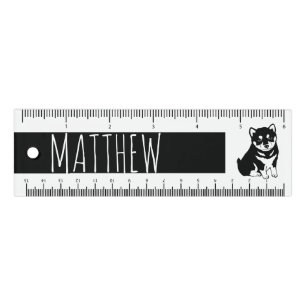 Cute puppy Dog Year Zodiac Personalized Ruler