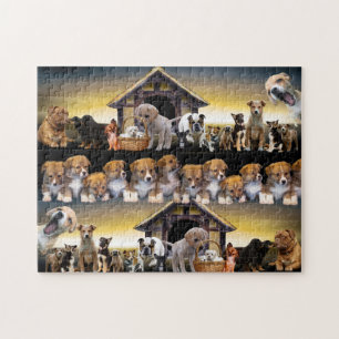 Cute Puppy Dogs Animal Canine Delight Jigsaw Puzzle