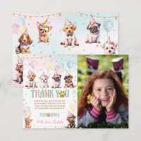 Cute Puppy Dogs Balloons Birthday Party Photograph