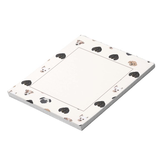 Cute Puppy Dogs Illustration Notepad (Rotated)