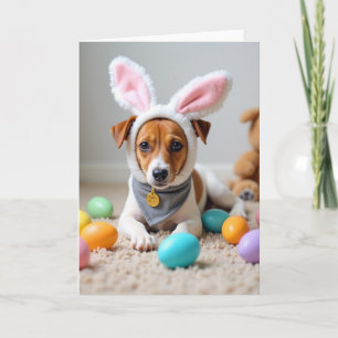 Cute Puppy Easter Wishes Card