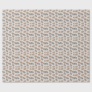 Cute Puppy Face Pattern Kids Design for Dog Lovers Wrapping Paper