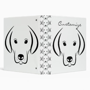 Cute Puppy Face Thunder_Cove 3 Ring Binder