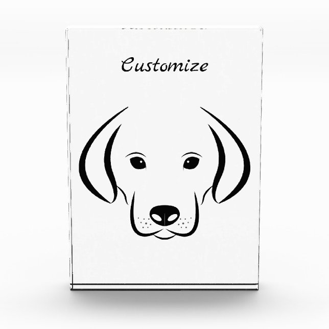 Cute Puppy Face Thunder_Cove Acrylic Award (Front)