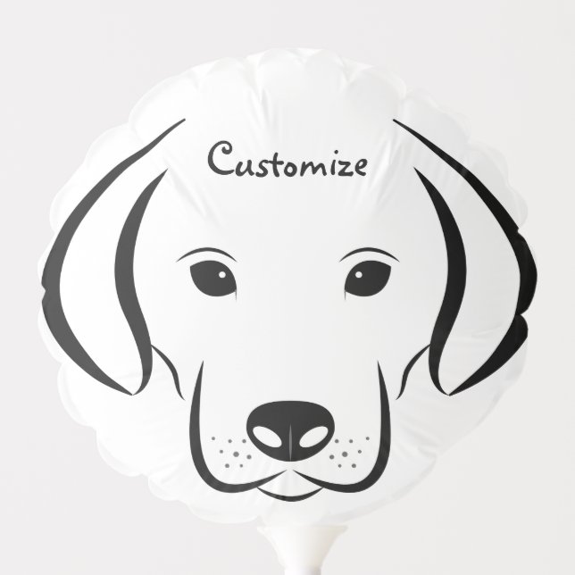 Cute Puppy Face Thunder_Cove Balloon (Front)