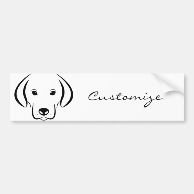Cute Puppy Face Thunder_Cove Bumper Sticker (Front)