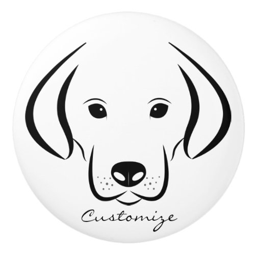 Cute Puppy Face Thunder_Cove Ceramic Knob