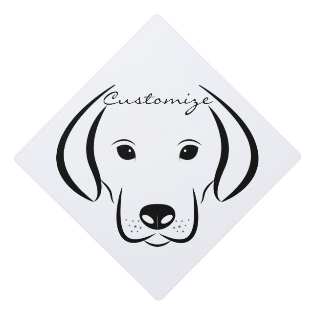 Cute Puppy Face Thunder_Cove Graduation Cap Topper (Front)