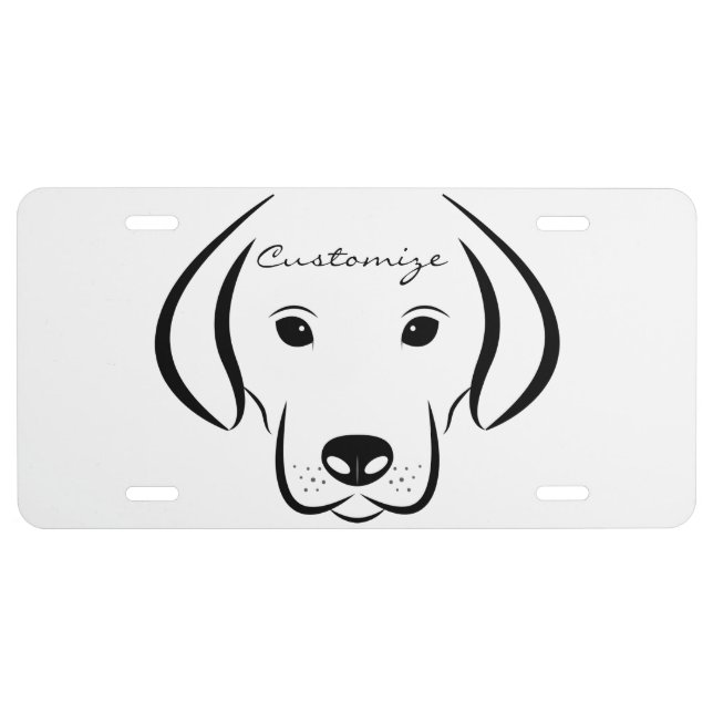 Cute Puppy Face Thunder_Cove License Plate (Front)