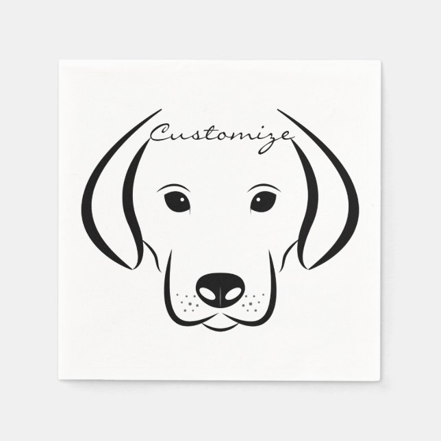 Cute Puppy Face Thunder_Cove Napkins (Front)
