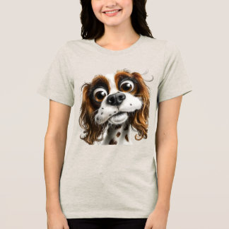 Cute puppy face Tri-Blend shirt