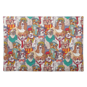 Cute Puppy Fashion Pattern Cloth Placemat