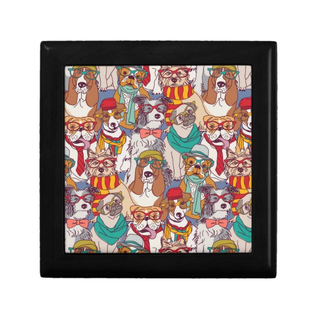 Cute Puppy Fashion Pattern Gift Box (Front)