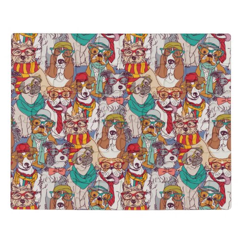 Cute Puppy Fashion Pattern Jigsaw Puzzle