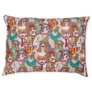 Cute Puppy Fashion Pattern Pet Bed