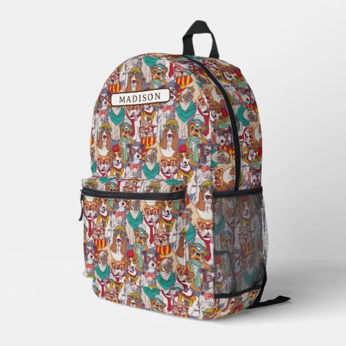 Cute Puppy Fashion Pattern Printed Backpack