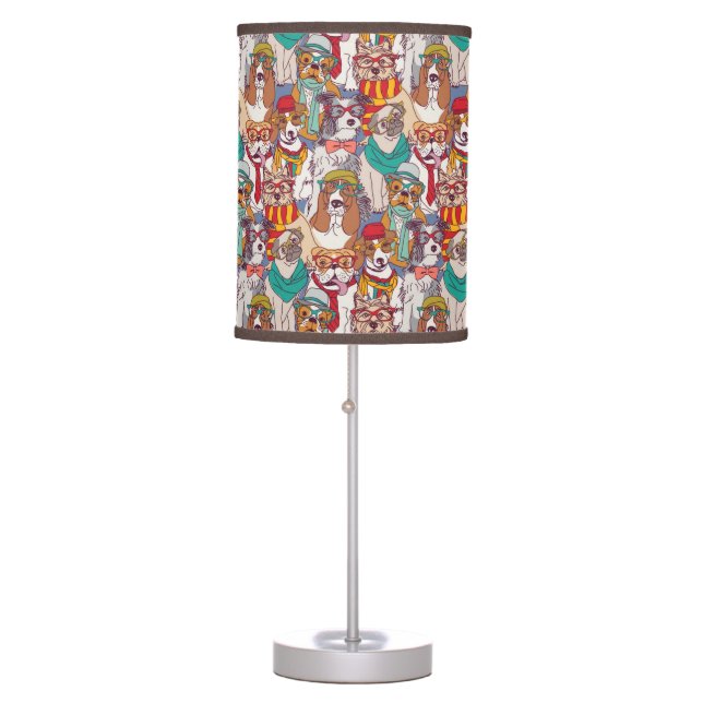 Cute Puppy Fashion Pattern Table Lamp (Front)