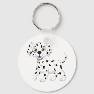 Cute Puppy Fire Dog Lover Gift Dalmatian Keychain