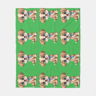 Cute Puppy Fleece Blanket