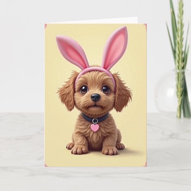 Cute Puppy Friend Greeting Card (Front)