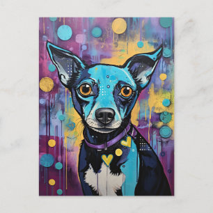 Cute Puppy Funny Dog Mixed Media Animal Pet Postcard