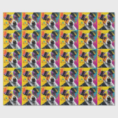 Cute Puppy Funny Dog Mixed Media Animal Pet Wrapping Paper
