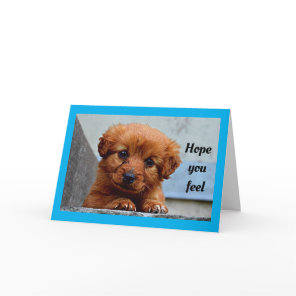 Cute Puppy Get Well Card
