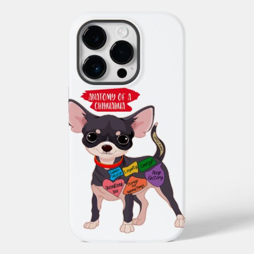 Cute Puppy Gift Anatomy Of A Chihuahua  Case_Mate iPhone 14 Pro Case