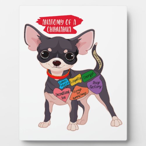 Cute Puppy Gift Anatomy Of A Chihuahua  Plaque