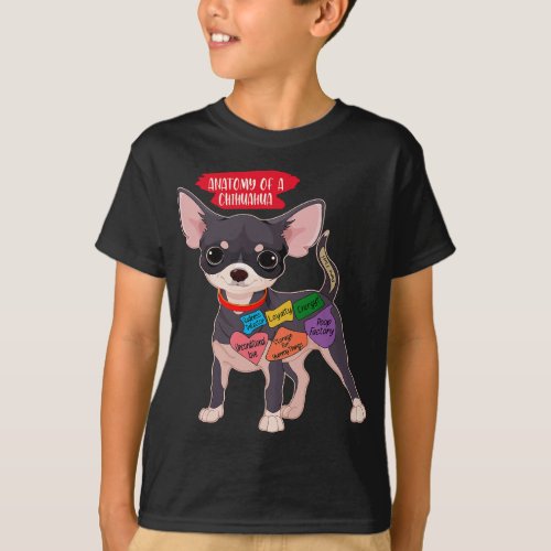 Cute Puppy Gift Anatomy Of A Chihuahua  T_Shirt