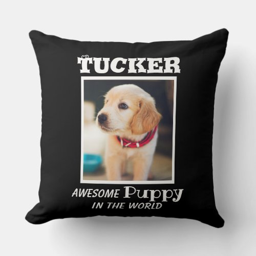 Cute Puppy Golden Retriever Throw Pillow