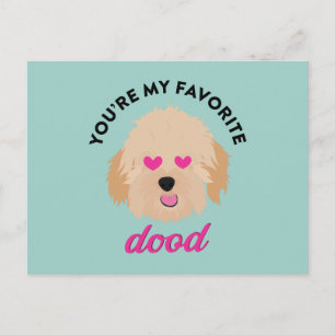 Cute Puppy Goldendoodle Valentine's Day Card