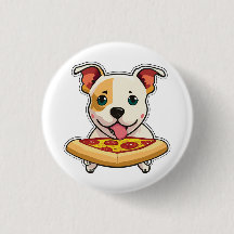 Cute Puppy Holding a Slice of Pizza