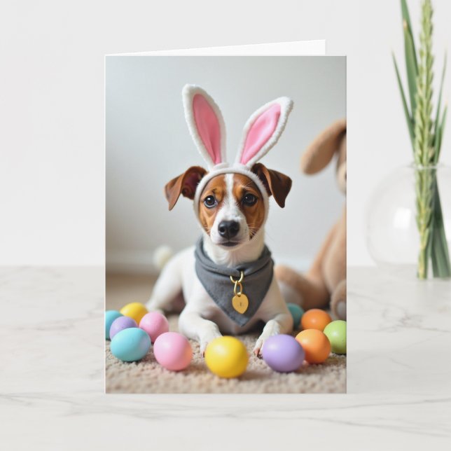 Cute Puppy Holiday Season Card (Front)