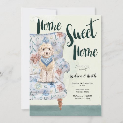 Cute Puppy Housewarming Party Invitation