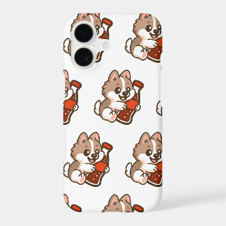 Cute Puppy Hugging Soda Bottle iPhone 17 Case