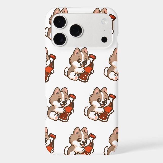 Cute Puppy Hugging Soda Bottle Case-Mate iPhone Case (Back)